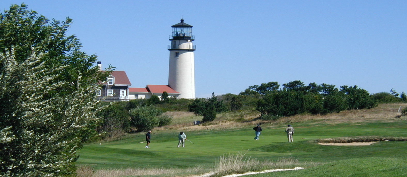 Old Highland Links Lighthouse and Golfers